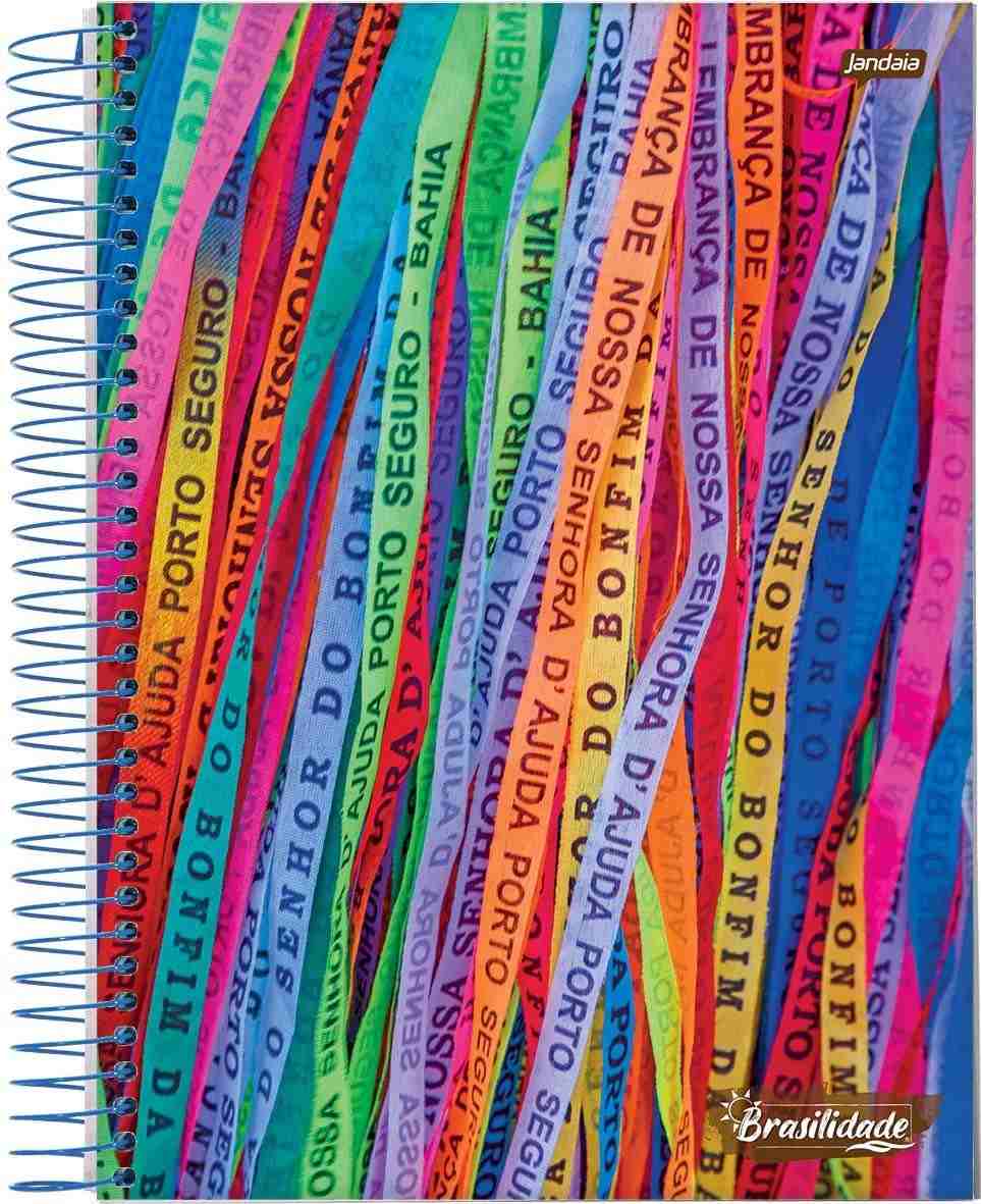 CADERNO ESPIRAL 1/4 CD 200FLS BRASILIDADE 